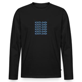 Rugby Rugby Rugby Rugby Rugby Scotland Rugby - Men's Premium Organic Long Sleeve Shirt - black - Front - Nico (187cm)