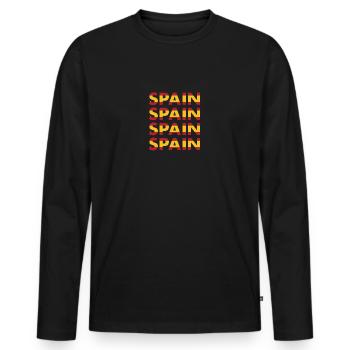 Rugby Rugby Rugby Rugby Rugby Spain Rugby - Men's Premium Organic Long Sleeve Shirt - black - Front - Nico (187cm)