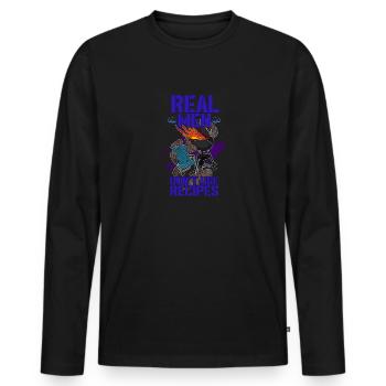 BBQ Smoker Grillen Vater Fleisch Sommer Koch - Männer Premium Bio Langarmshirt - Schwarz - Vorne - Nico (187cm)