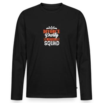 Witziges Scheidungsgeschenk Sarkastische Scheidung - Männer Premium Bio Langarmshirt - Schwarz - Vorne - Nico (187cm)