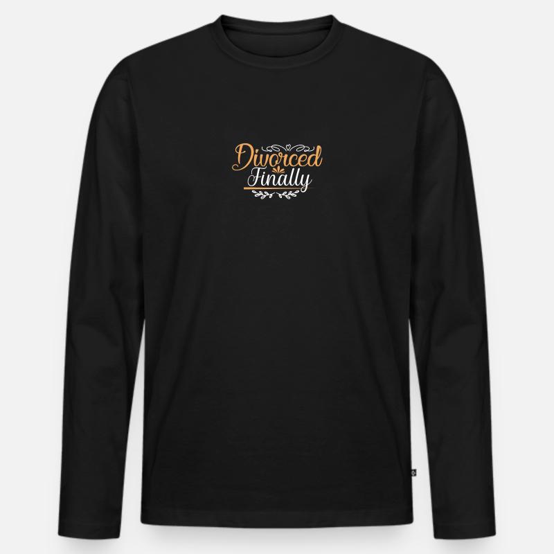Witziges Scheidungsgeschenk Sarkastische Scheidung - Männer Premium Bio Langarmshirt - Schwarz