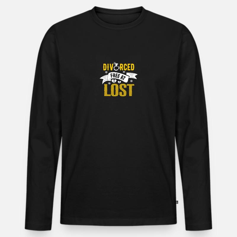 Witziges Scheidungsgeschenk Sarkastische Scheidung - Männer Premium Bio Langarmshirt - Schwarz