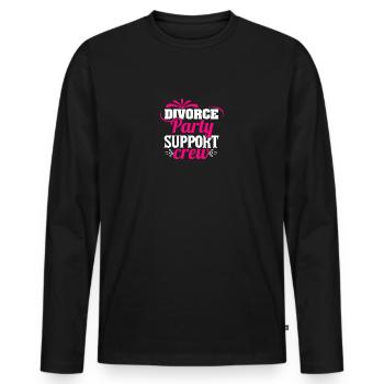 Witziges Scheidungsgeschenk Sarkastische Scheidung - Männer Premium Bio Langarmshirt - Schwarz - Vorne - Nico (187cm)