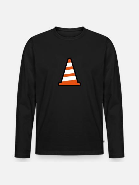 Cone - Men's Premium Organic Long Sleeve Shirt - black