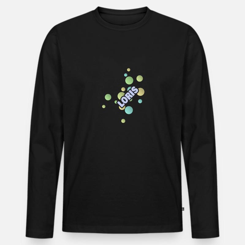 Uni Loris - Männer Premium Bio Langarmshirt - Schwarz