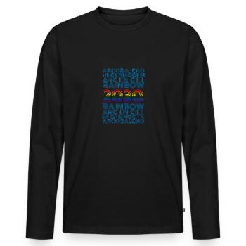 2030 - T-shirt manches longues Premium bio Homme - noir - Devant - Nico (187cm)
