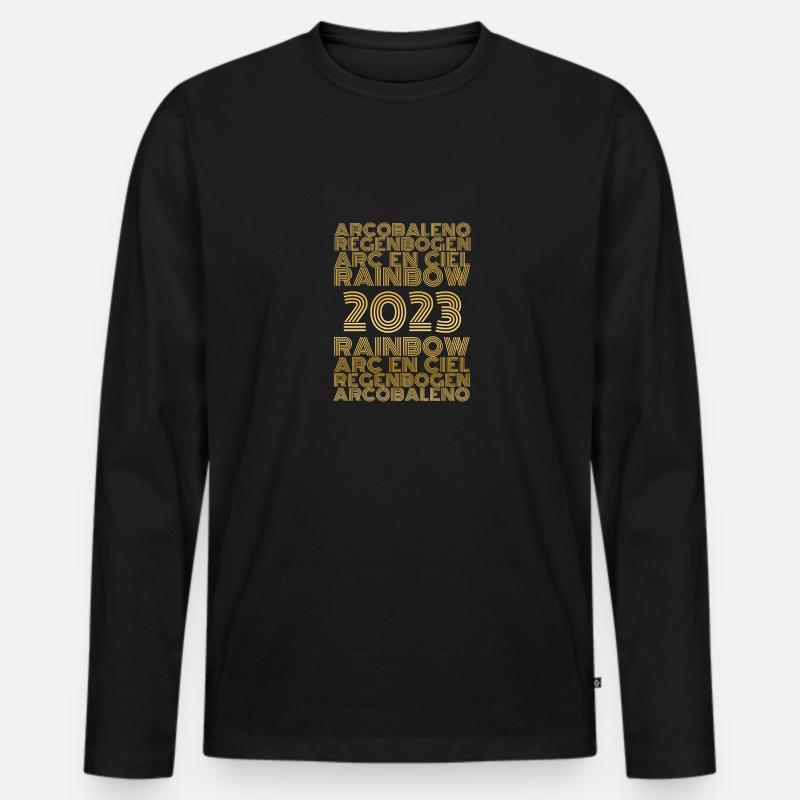 Rainbow 2023 - Männer Premium Bio Langarmshirt - Schwarz