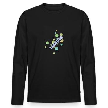 Leander University of Applied Sciences - Men's Premium Organic Long Sleeve Shirt - black - Front - Nico (187cm)