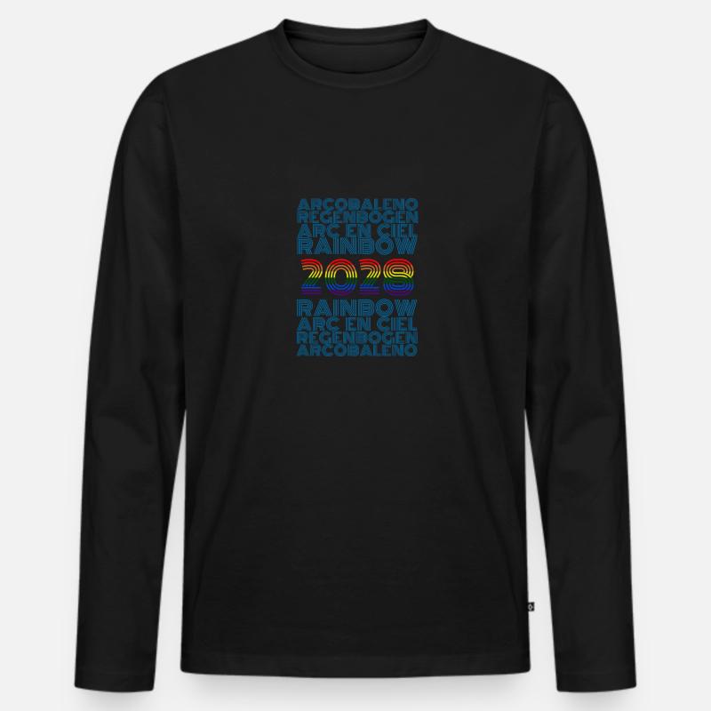 Rainbow 2028 - Männer Premium Bio Langarmshirt - Schwarz