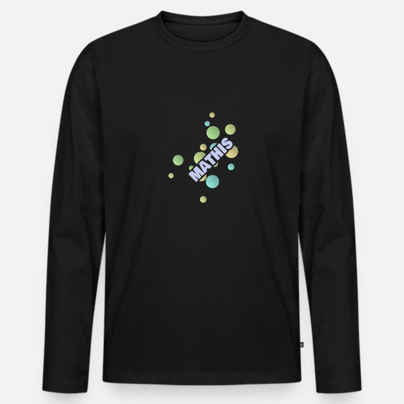 Mathis - Männer Premium Bio Langarmshirt - Schwarz