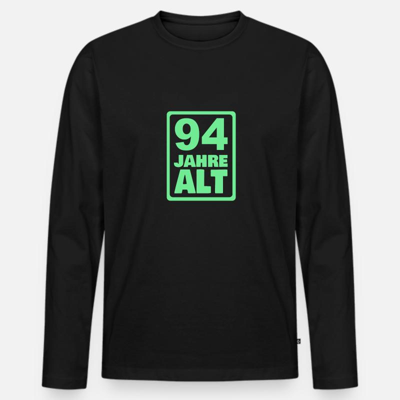 Alt 94 - Männer Premium Bio Langarmshirt - Schwarz