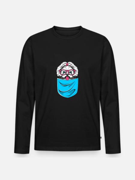 Shih Tzu - Men's Premium Organic Long Sleeve Shirt - black