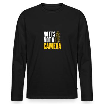 No It's not a camera land surveyor surveying - Men's Premium Organic Long Sleeve Shirt - black - Front - Nico (187cm)