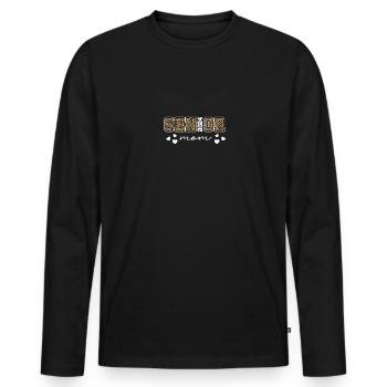 Proud mom Class of 2024 Senior Graduate Leopard - Men's Premium Organic Long Sleeve Shirt - black - Front - Nico (187cm)
