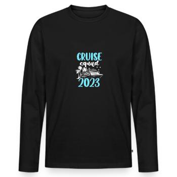 Croisière en famille assortie 2023 Vacances drôles - T-shirt manches longues Premium bio Homme - noir - Devant - Nico (187cm)