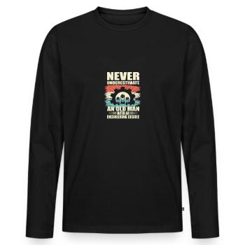 C’est drôle que certains grands-pères fassent des siestes Les vrais grands-pères vont - T-shirt manches longues Premium bio Homme - noir - Devant - Nico (187cm)