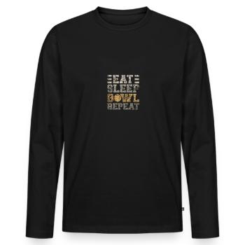 L’éducation des quilleurs est importante, mais le bowling l’est - T-shirt manches longues Premium bio Homme - noir - Devant - Nico (187cm)