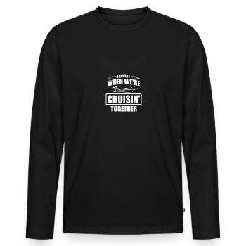 Cruise Funny Matching Cruise Ship Couple Family - Men's Premium Organic Long Sleeve Shirt - black - Front - Nico (187cm)