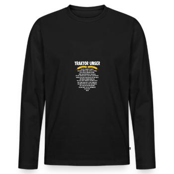 Traktor Bauer Evolution Landwirt Gülle Mann Jungs - Männer Premium Bio Langarmshirt - Schwarz - Vorne - Nico (187cm)