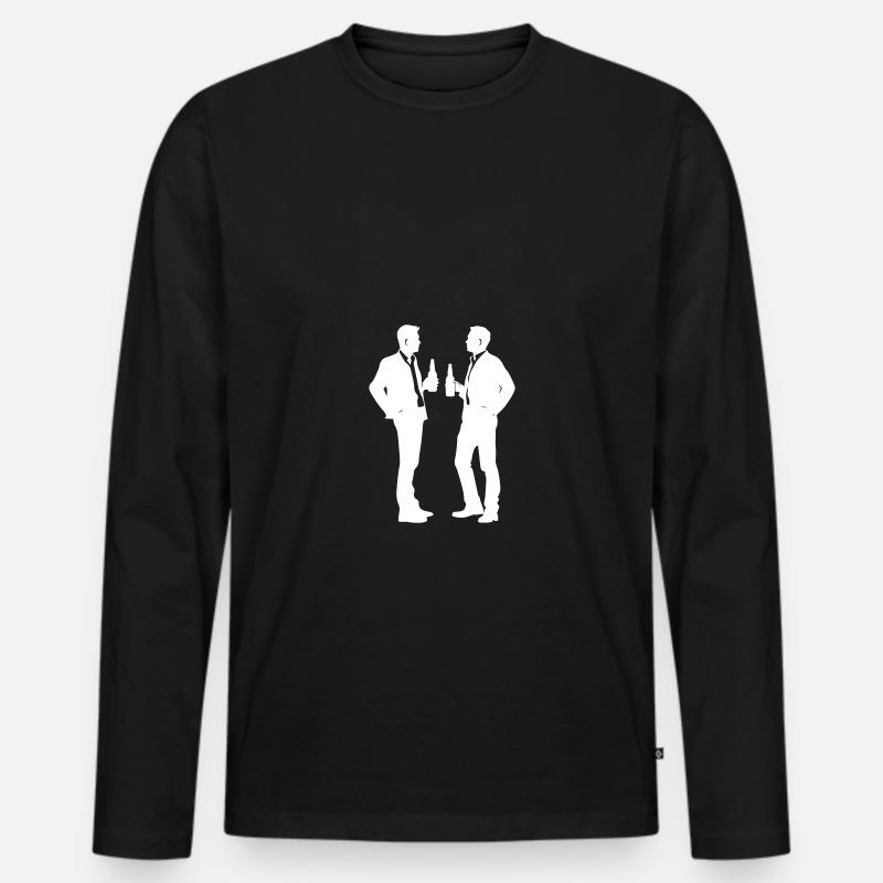 Junggesellenabschied Party Crew - Männer Premium Bio Langarmshirt - Schwarz