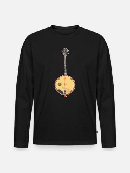 Graphiques Banjo - T-shirt manches longues Premium bio Homme - noir