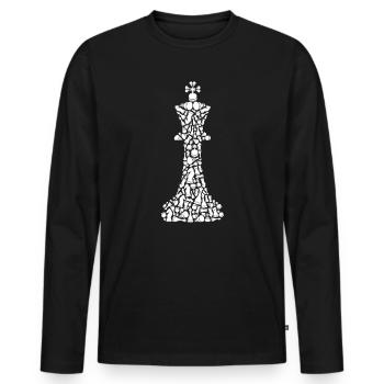 Chess piece chess game symbols chess player - Men's Premium Organic Long Sleeve Shirt - black - Front - Nico (187cm)
