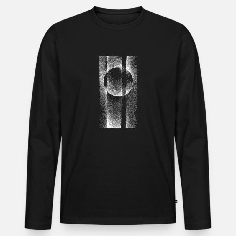 dots_white - Männer Premium Bio Langarmshirt - Schwarz