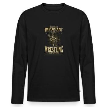 Wrestler Ringen Wrestling Kampfsport Suplex - Männer Premium Bio Langarmshirt - Schwarz - Vorne - Nico (187cm)