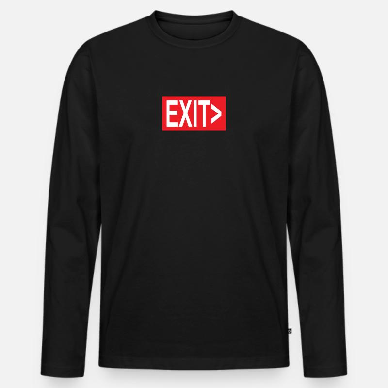 Exit / Exit / Emergency Exit Men's Premium Organic Long Sleeve Shirt
