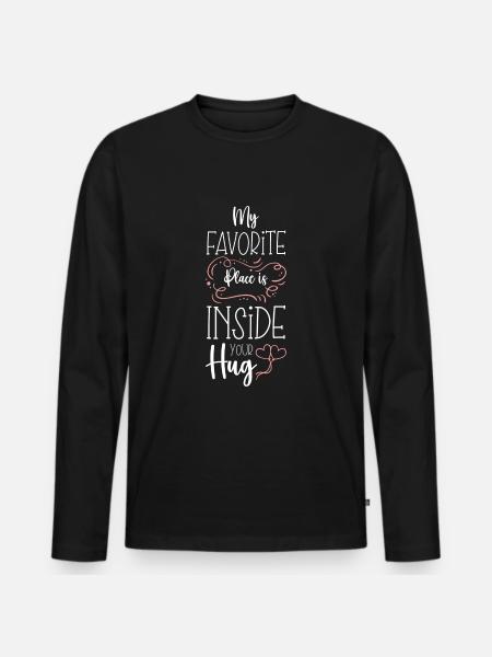 Kuscheln Teddybär Süß Freund - Männer Premium Bio Langarmshirt - Schwarz