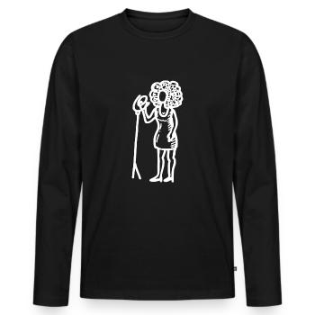 Chanteuse chanteuse - T-shirt manches longues Premium bio Homme - noir - Devant - Nico (187cm)