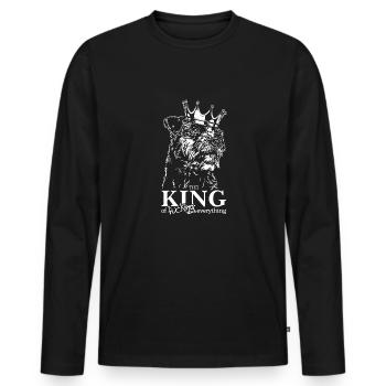 BORDER TERRIER King Dog Disant Chiens Wilsigns - T-shirt manches longues Premium bio Homme - noir - Devant - Nico (187cm)