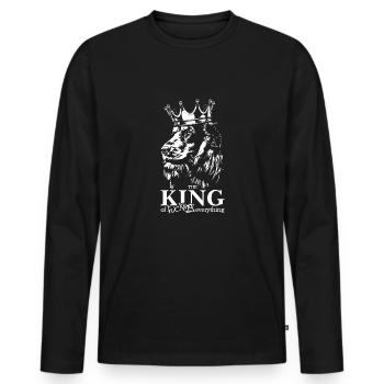 COCKER SPANIEL King Hundespruch Hunde Wilsigns - Männer Premium Bio Langarmshirt - Schwarz - Vorne - Nico (187cm)