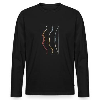 Archery Retro Style Vintage - Men's Premium Organic Long Sleeve Shirt - black - Front - Nico (187cm)