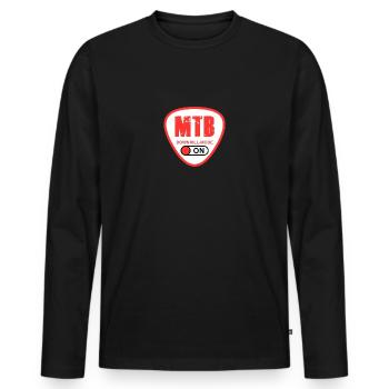 MTB - Men's Premium Organic Long Sleeve Shirt - black - Front - Nico (187cm)