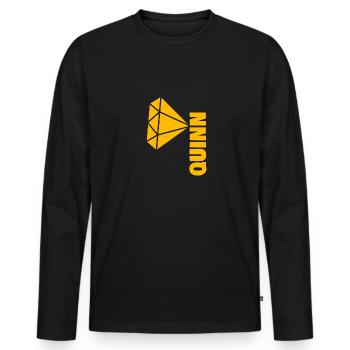Precious Quinn - Men's Premium Organic Long Sleeve Shirt - black - Front - Nico (187cm)