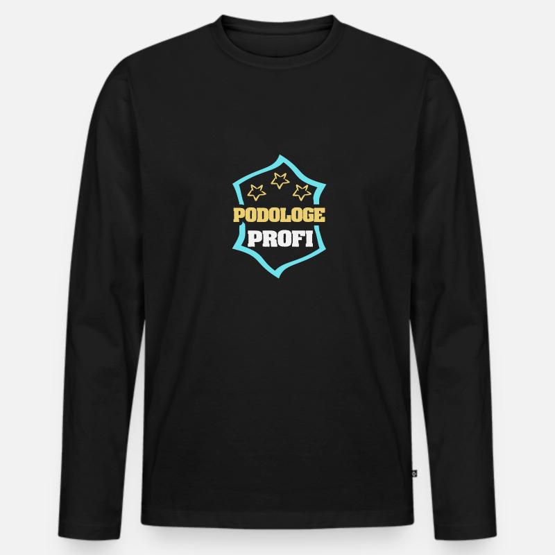 Beruf Podologe - Männer Premium Bio Langarmshirt - Schwarz