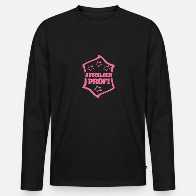 Gift for Instructor - Men's Premium Organic Long Sleeve Shirt - black