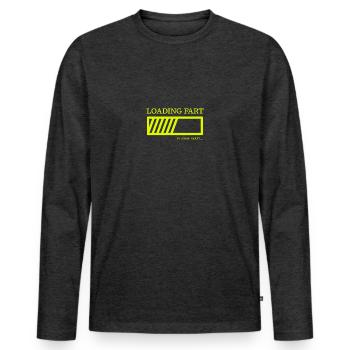 Loading Fart - Men's Premium Organic Long Sleeve Shirt - heather anthracite - Front - Nico (187cm)