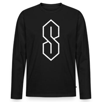 années quatre-vingt-dix - T-shirt manches longues Premium bio Homme - noir - Devant - Nico (187cm)
