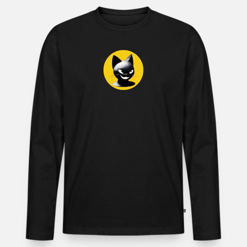 Yellowcat One - Männer Premium Bio Langarmshirt - Schwarz