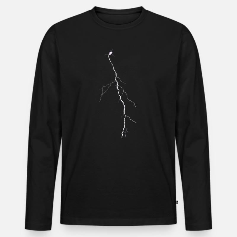 Lightning 2 - Men's Premium Organic Long Sleeve Shirt - black