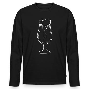 Beer Drawing Party Celebrate White - Men's Premium Organic Long Sleeve Shirt - black - Front - Nico (187cm)
