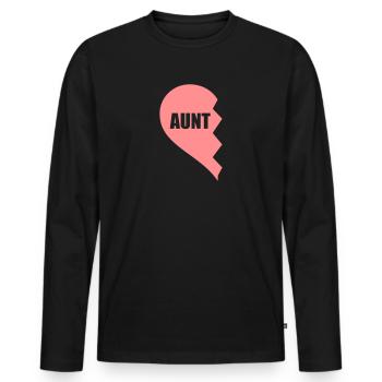 aunt - Men's Premium Organic Long Sleeve Shirt - black - Front - Nico (187cm)