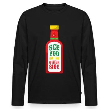 See You On The Other Side - Scharfe Sauce Chili - Männer Premium Bio Langarmshirt - Schwarz - Vorne - Nico (187cm)
