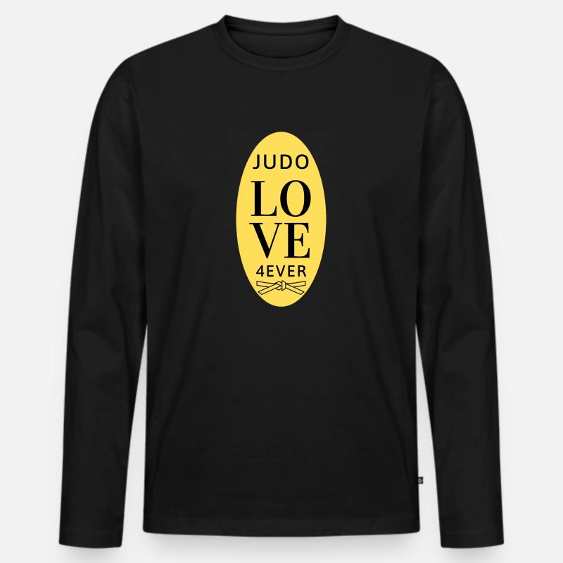 Judo Love 4Ever - Judo Geschenkidee - Männer Premium Bio Langarmshirt - Schwarz