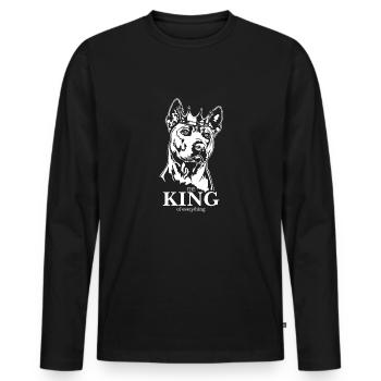 Thai Ridgeback King of everything Hunde Wilsigns - Männer Premium Bio Langarmshirt - Schwarz - Vorne - Nico (187cm)