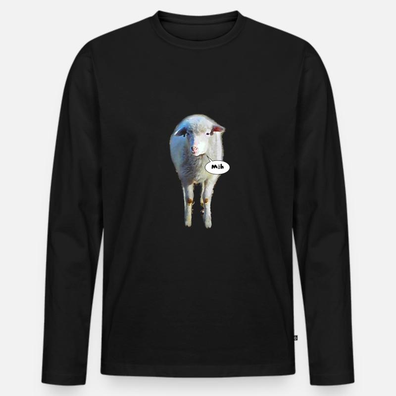 Mäh; Schaf - Männer Premium Bio Langarmshirt - Schwarz