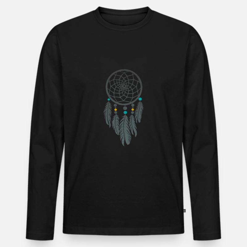 Traumfänger - Männer Premium Bio Langarmshirt - Schwarz