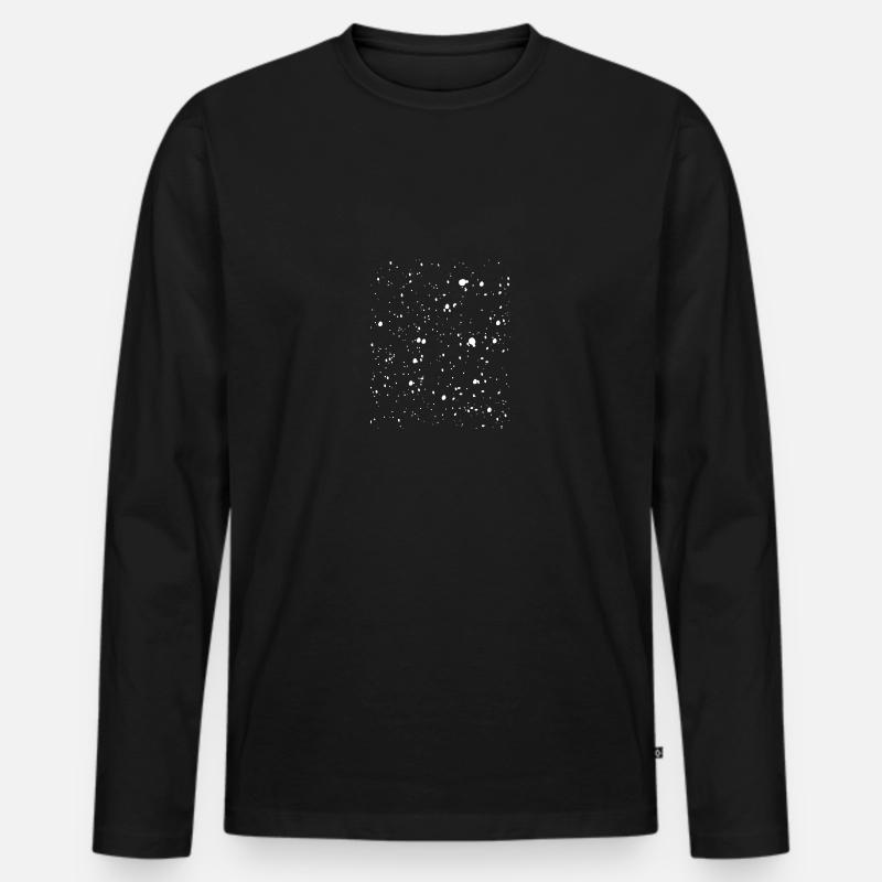 farbkleckse - Männer Premium Bio Langarmshirt - Schwarz